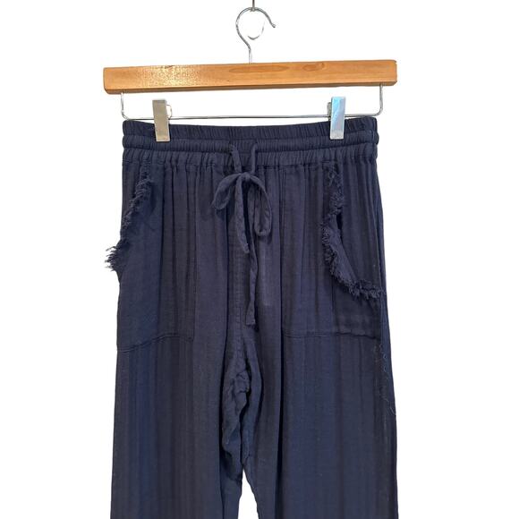 Sundays Pascale Cotton Navy Blue Jogger Pockets Size 0 - Picture 3 of 7